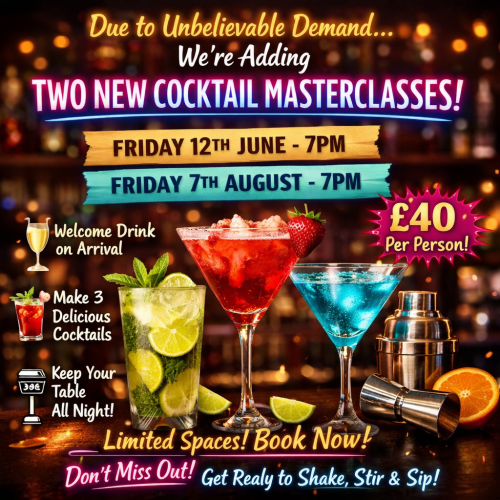 Two NEW Cocktail Making Masterclasses