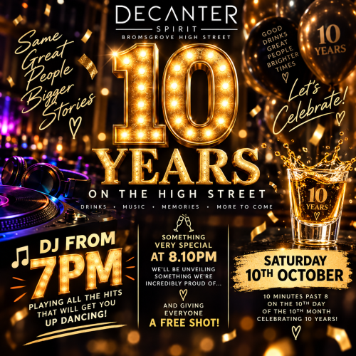 10 Year Celebration Party 10th October